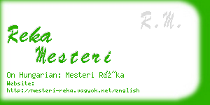 reka mesteri business card